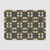 Elegant Barok & Rococo naadloos bloemenpatroon Tissuepapier (Voorkant)