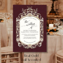 Elegant  Barok Scrollwork Bourgogne