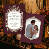 Elegant Barok Victoriaans Bourgogne Goud Kaart