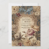 Elegant  Barok Victoriaans Cream Ecru Gold Kaart (Voorkant)