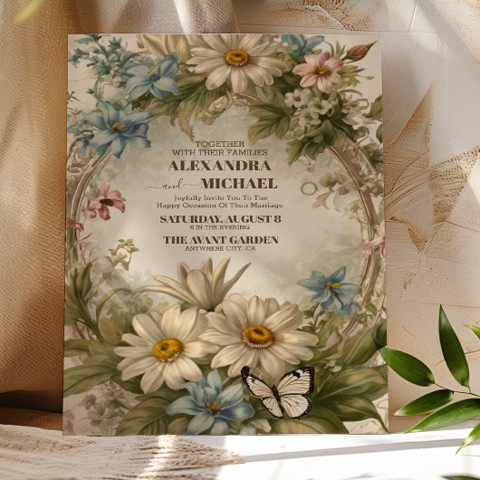 Elegant  Barok Victoriaans Cream Ecru Gold Kaart