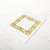 Elegant Barokque Lijst Gold Blank Folie Uitnodiging (Gedraaid)