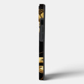 Elegant Baroque Black & Gold Floral Phone Case (Achterkant / Links)