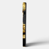 Elegant Baroque Black & Gold Floral Phone Case (Achterkant / Links)