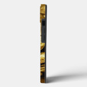 Elegant Baroque Black & Gold Floral Phone Case (Achterkant / Links)
