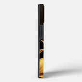 Elegant Baroque Black & Gold Floral Phone Case (Achterkant / Rechts)