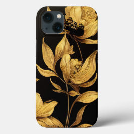 Elegant Baroque Black & Gold Floral Phone Case
