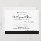 Elegant Baroque Black Stropdas Event (rood) Kaart (Achterkant)