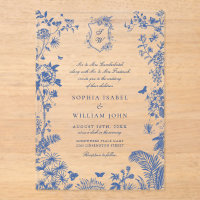 Elegant Baroque Blue French Garden Floral Wedding