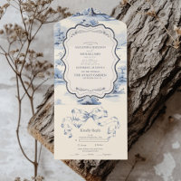 Elegant Baroque Blue French Garden Floral Wedding