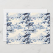 Elegant Baroque Blue French Garden Floral Wedding Save The Date (Achterkant)