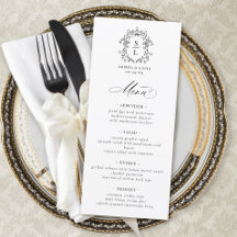 Elegant Baroque Crest Monogram Weddenschap