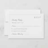 Elegant Baroque Crest Wedding RSVP Card Kaartje (Achterkant)