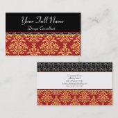 Elegant Baroque Damask Designer Visitekaartjes (Voorkant / Achterkant)