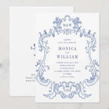 Elegant Baroque Dusty Blue Lijst Wedding