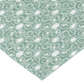 Elegant Baroque Flower Pattern Sage Green Tafelkleed (Gekanteld)