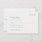 Elegant Baroque Flower Wedding RSVP Card (Voorkant)