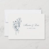 Elegant Baroque Flower Wedding RSVP Card (Achterkant)