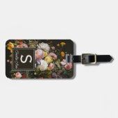 Elegant Baroque Flowers maakt nog steeds kunstschi Bagagelabel (Voorkant horizontaal)