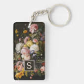 Elegant Baroque Flowers maakt nog steeds kunstschi Sleutelhanger (achterkant)
