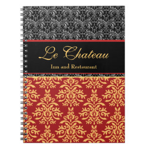Elegant Baroque Gilded Damask Designer Notitieboek