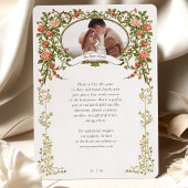 Elegant Baroque Gold Floral Photo Wedding Kaart
