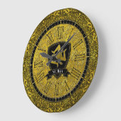 Elegant Baroque Gold Sicilian Trinacria Grote Klok (Hoek)