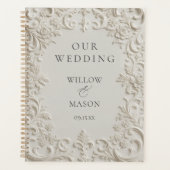 Elegant Baroque Ivory Floral Classic Wedding Planner (Voorkant)