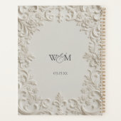 Elegant Baroque Ivory Floral Classic Wedding Planner (Achterkant)
