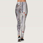 Elegant Baroque Marble Pillar & Red Ladybug Art Leggings (Achterkant)