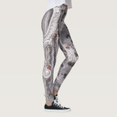 Elegant Baroque Marble Pillar & Red Ladybug Art Leggings (Rechts)