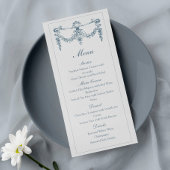 Elegant Baroque Ornament Wedding Menu