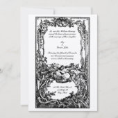 Elegant Baroque Rococo Vogels Wedding Invitations Kaart (Voorkant)