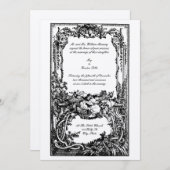 Elegant Baroque Rococo Vogels Wedding Invitations Kaart (Voorkant / Achterkant)