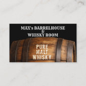 Elegant Barrelhouse en Whisky kamer Visitekaartje (Voorkant)