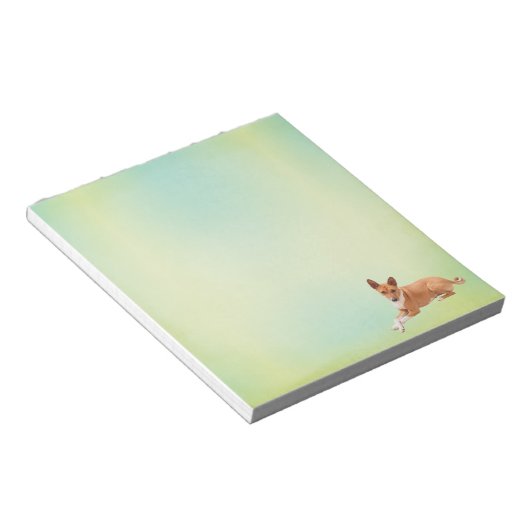 Elegant Basenji Dog Notepad Notitieblok (Schuin)