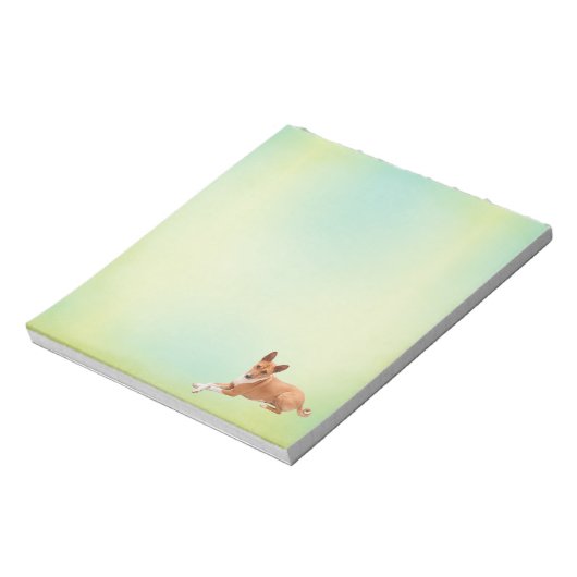 Elegant Basenji Dog Notepad Notitieblok (Linkerzijde)
