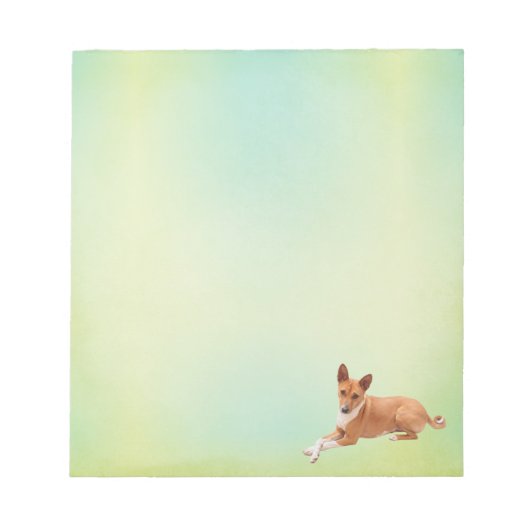 Elegant Basenji Dog Notepad Notitieblok (Voorkant)