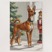 Elegant Basenji Dog Nutcracker Modern Christmas Legpuzzel (Verticaal)