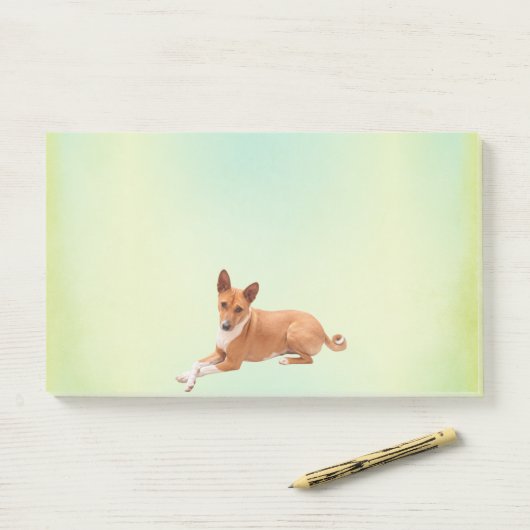 Elegant Basenji Dog  Post-it® Notes (Op bureau)