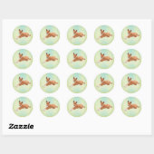 Elegant Basenji Dog Ronde Sticker (Vel)