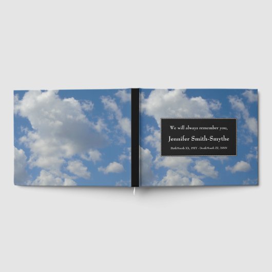 Elegant, basic begrafenis gastenboek (Volledig)