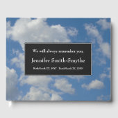 Elegant, basic begrafenis gastenboek (Voorkant)