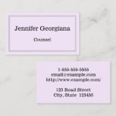 Elegant & Basic Counsel Visitekaartje (Voorkant / Achterkant)