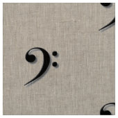 Elegant Bass Clef Fabric Stof (Swatch)