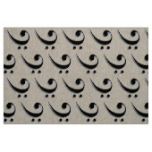 Elegant Bass Clef Fabric Stof (Fat Quarter)
