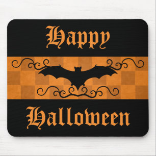 Elegant bat met zwendel Happy Halloween Muismat