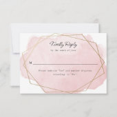 Elegant Bat Mitzvah Roze Waterverf Reageer Kaart (Voorkant)