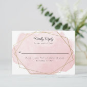 Elegant Bat Mitzvah Roze Waterverf Reageer Kaart (Staand voorkant)