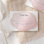 Elegant Bat Mitzvah Roze Waterverf Reageer Kaart<br><div class="desc">Dit moderne ontwerp is voorzien van een gouden waterverf en uw aangepaste tekst. Gebruik het sjabloon formulier om jouw tekst toe te voegen. Met de geavanceerde bewerkingsmenu's,  die u kunt openen door de ontwerptool te selecteren,  kunt u de lettertypen,  kleuren en lay-out wijzigen.</div>